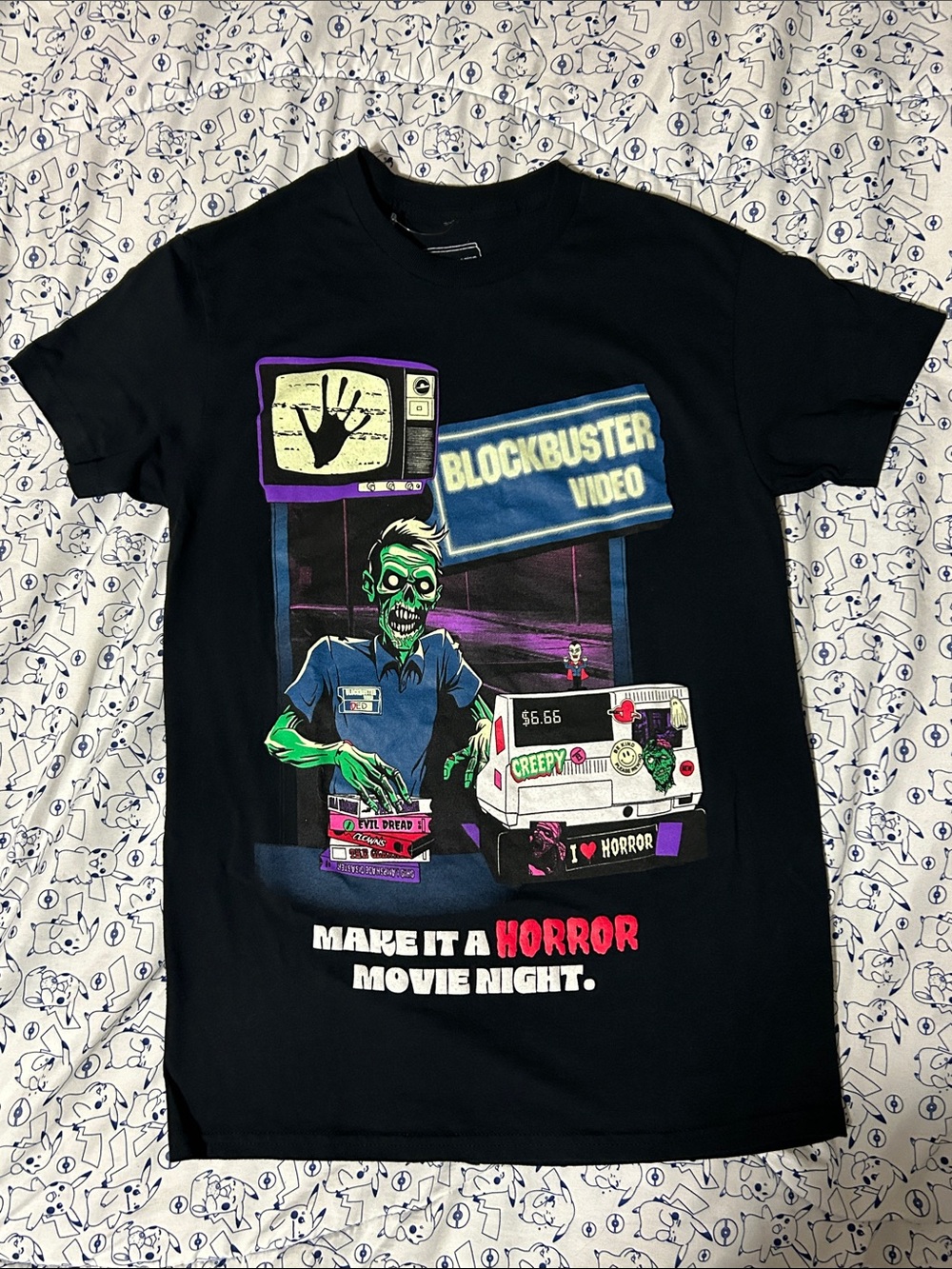 NWOT | RIPPLE JUNCTION Halloween Zombie Blockbuster Movie Night Graphic Tee